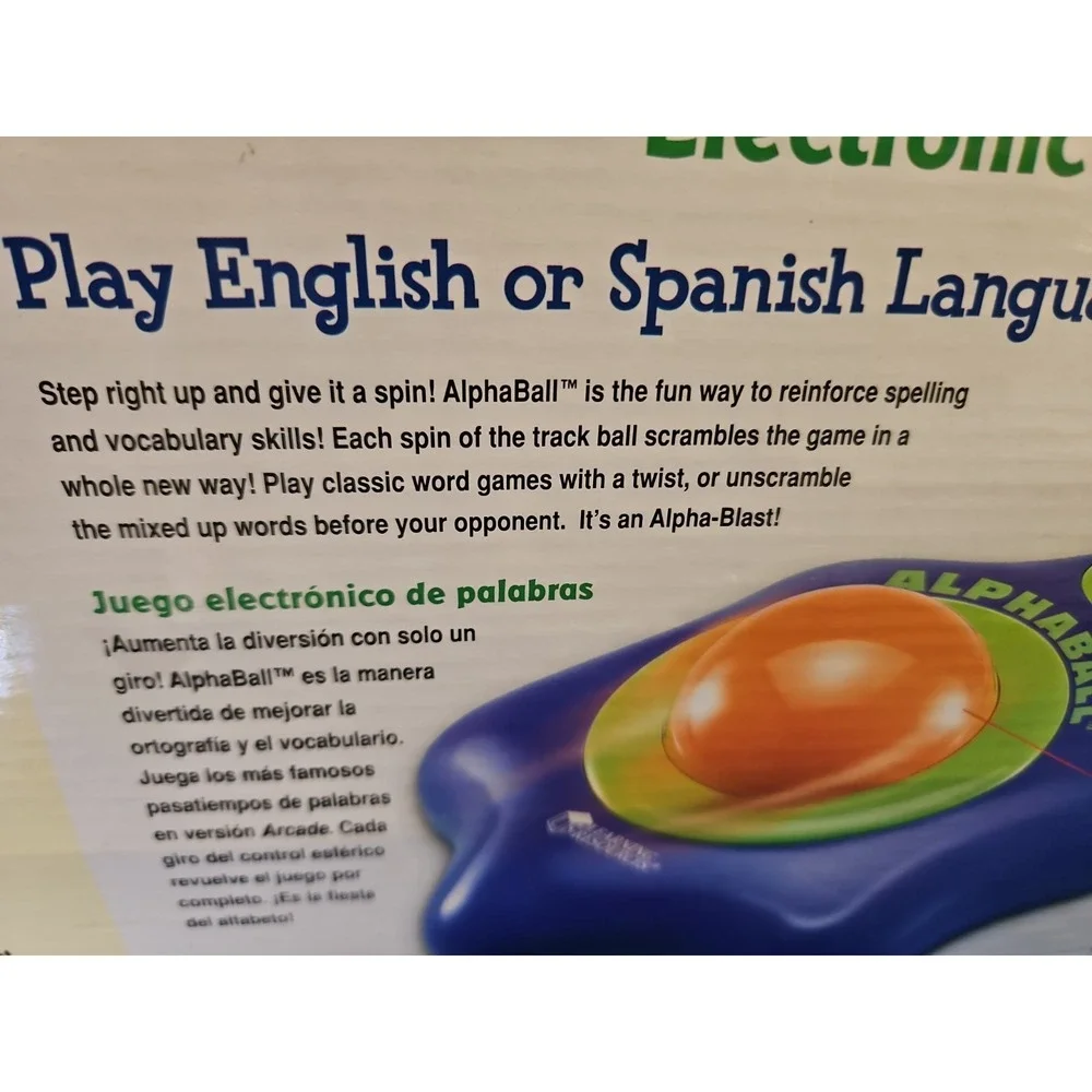 Educational‎ Electronic Word Arcade Learning Game Alphaball Spanish English 6+